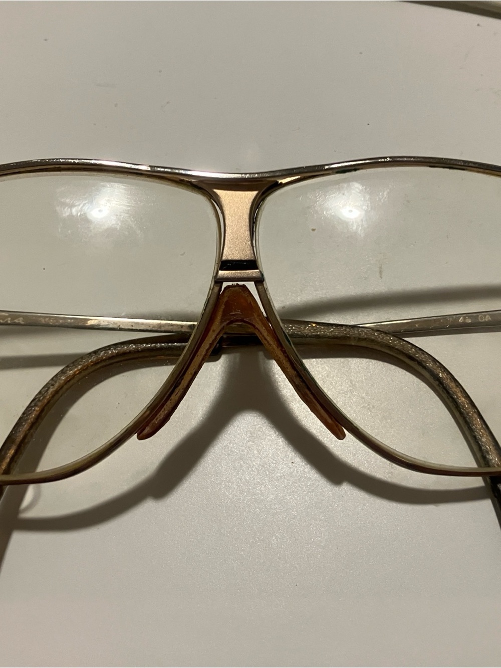 Vintage 70s Tura Aviator Glasses Gold-Black Frame Unisex